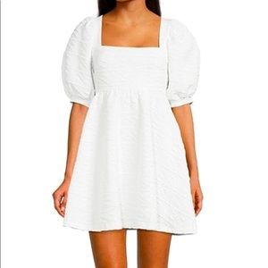 Free People Violet Puff Sleeve Mini Babydoll Dress